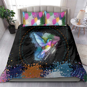 Where the Sunbird Sings Bedding Set Sao Tome and Principe Flag - Color Splash Art - African Pride