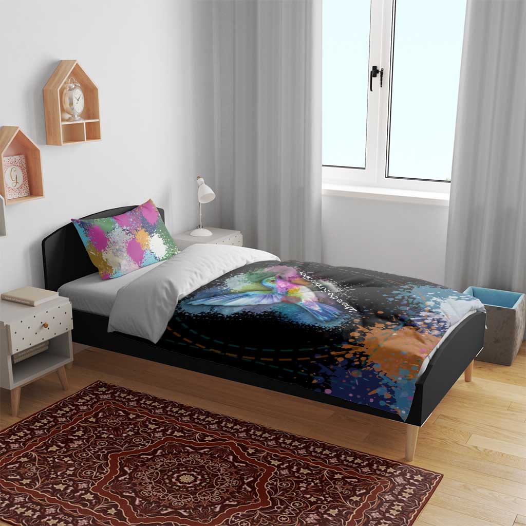 Where the Sunbird Sings Bedding Set Sao Tome and Principe Flag - Color Splash Art - African Pride