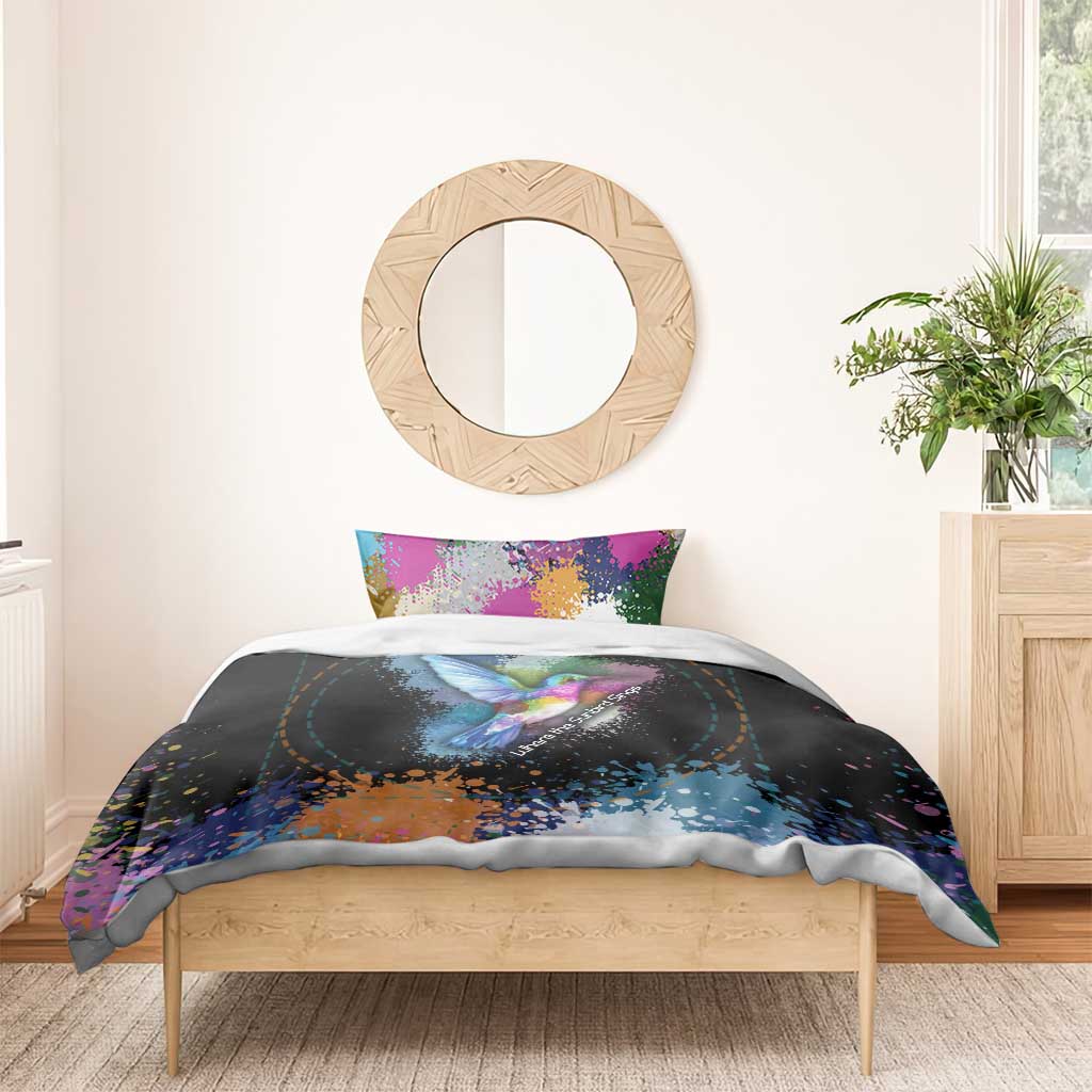 Where the Sunbird Sings Bedding Set Sao Tome and Principe Flag - Color Splash Art - African Pride