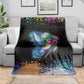 Where the Sunbird Sings Blanket Sao Tome and Principe Flag - Color Splash Art - African Pride