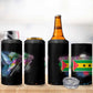 Where the Sunbird Sings 4 in 1 Can Cooler Tumbler Sao Tome and Principe Flag - Color Splash Art - African Pride