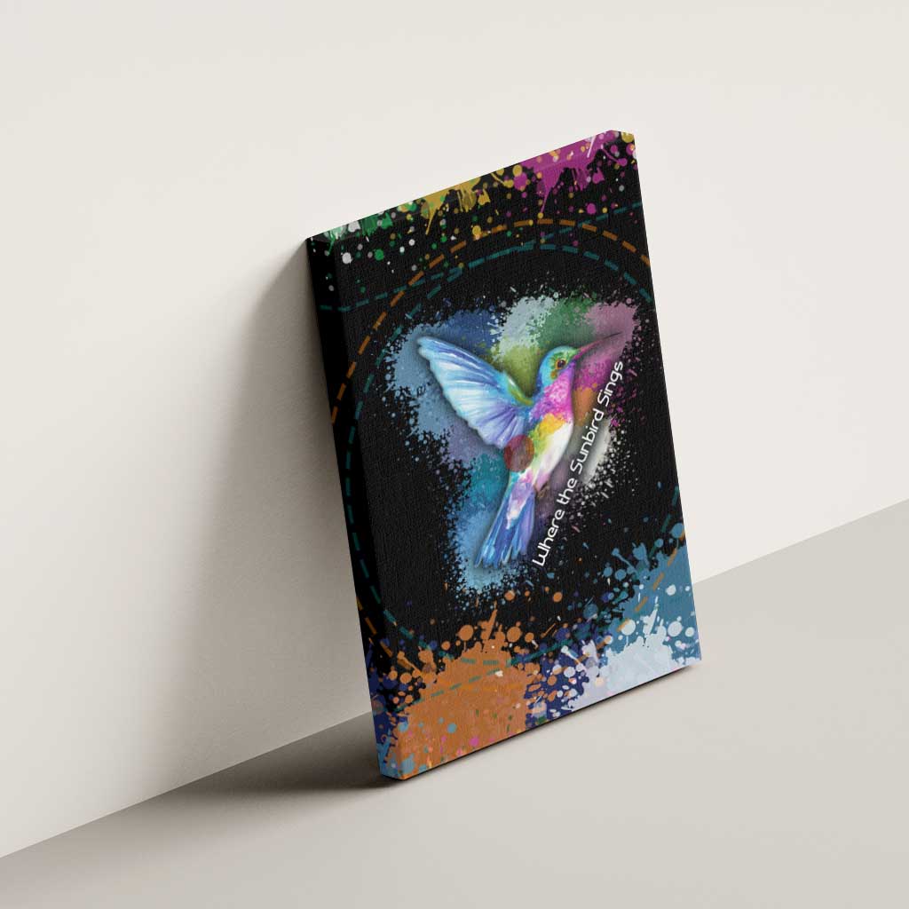Where the Sunbird Sings Canvas Wall Art Sao Tome and Principe Flag - Color Splash Art - African Pride
