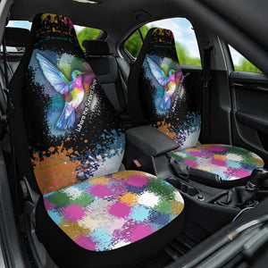 Where the Sunbird Sings Car Seat Cover Sao Tome and Principe Flag - Color Splash Art - African Pride