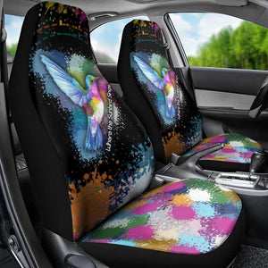 Where the Sunbird Sings Car Seat Cover Sao Tome and Principe Flag - Color Splash Art - African Pride