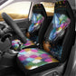 Where the Sunbird Sings Car Seat Cover Sao Tome and Principe Flag - Color Splash Art - African Pride