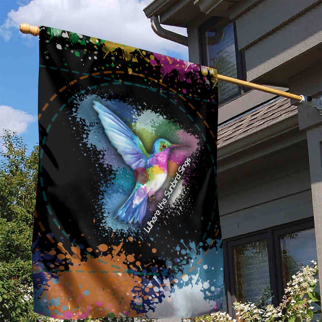Where the Sunbird Sings Garden Flag Sao Tome and Principe Flag - Color Splash Art - African Pride
