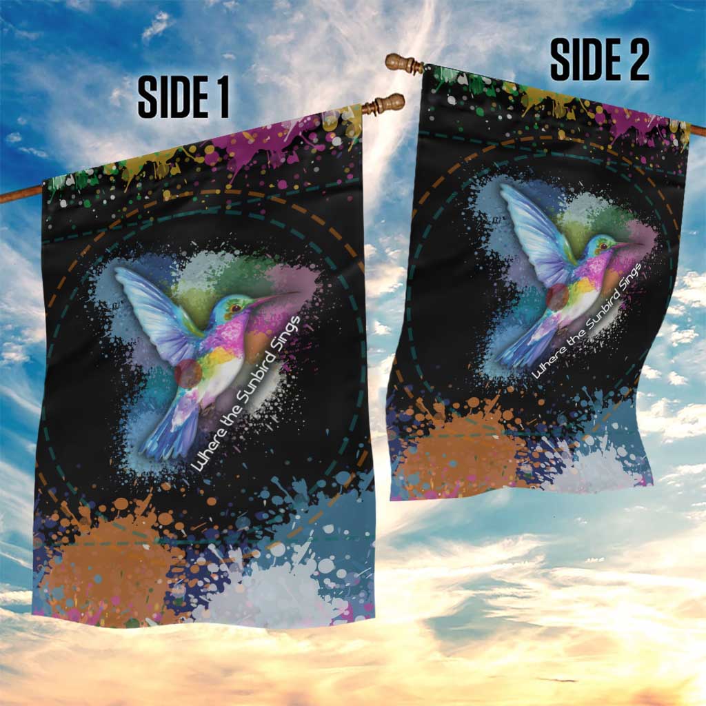 Where the Sunbird Sings Garden Flag Sao Tome and Principe Flag - Color Splash Art - African Pride