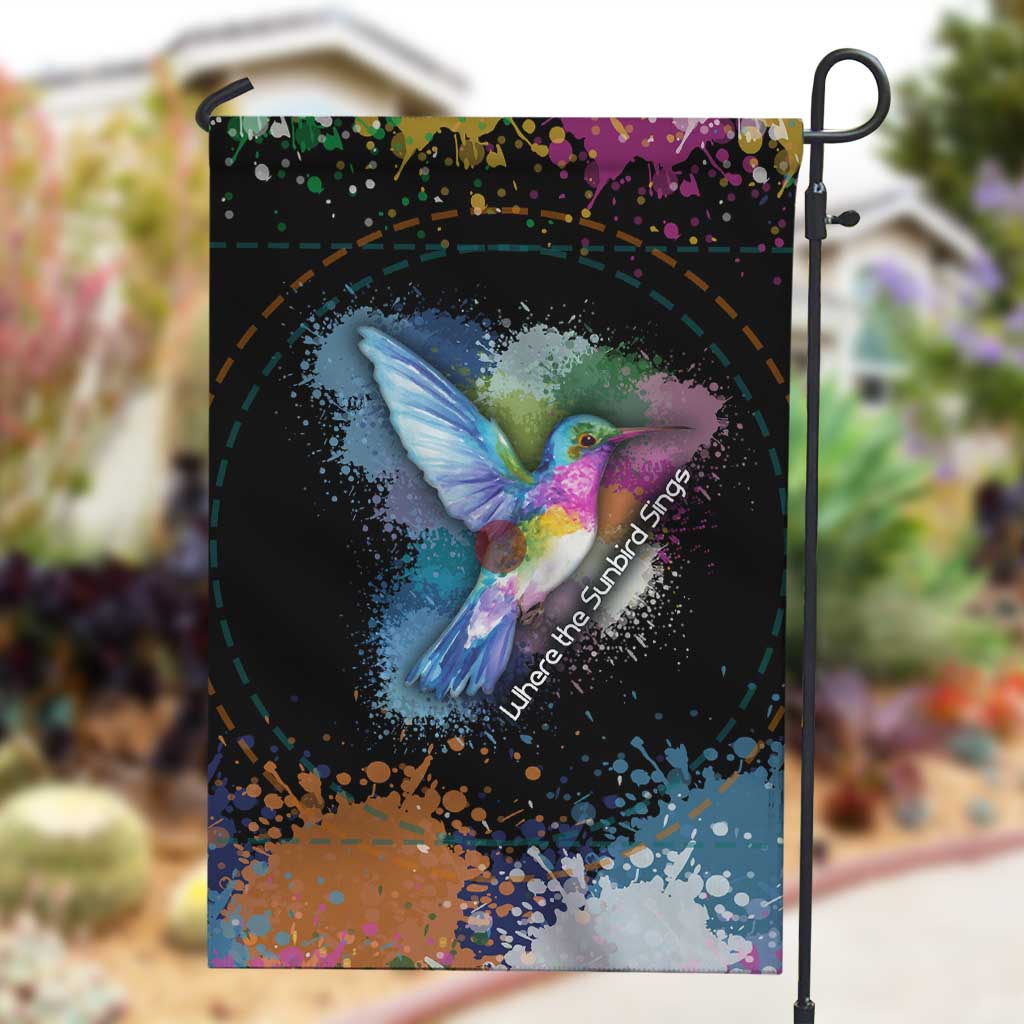 Where the Sunbird Sings Garden Flag Sao Tome and Principe Flag - Color Splash Art - African Pride