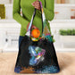 Where the Sunbird Sings Grocery Bag Sao Tome and Principe Flag - Color Splash Art - African Pride