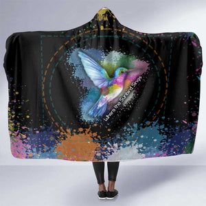 Where the Sunbird Sings Hooded Blanket Sao Tome and Principe Flag - Color Splash Art - African Pride