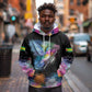 Where the Sunbird Sings Hoodie Sao Tome and Principe Flag - Color Splash Art - African Pride