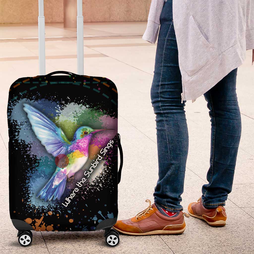 Where the Sunbird Sings Luggage Cover Sao Tome and Principe Flag - Color Splash Art - African Pride