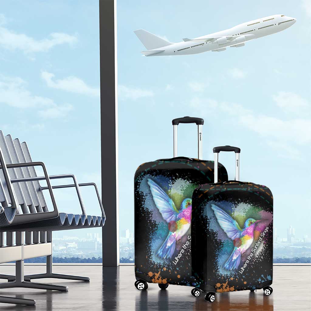 Where the Sunbird Sings Luggage Cover Sao Tome and Principe Flag - Color Splash Art - African Pride