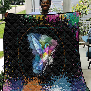 Where the Sunbird Sings Quilt Sao Tome and Principe Flag - Color Splash Art - African Pride