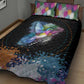 Where the Sunbird Sings Quilt Bed Set Sao Tome and Principe Flag - Color Splash Art - African Pride