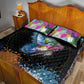 Where the Sunbird Sings Quilt Bed Set Sao Tome and Principe Flag - Color Splash Art - African Pride