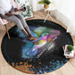 Where the Sunbird Sings Round Carpet Sao Tome and Principe Flag - Color Splash Art - African Pride