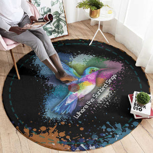 Where the Sunbird Sings Round Carpet Sao Tome and Principe Flag - Color Splash Art - African Pride