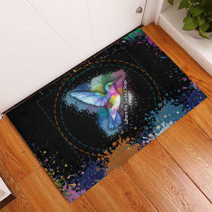 Where the Sunbird Sings Rubber Doormat Sao Tome and Principe Flag - Color Splash Art - African Pride