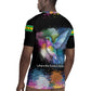 Where the Sunbird Sings Rugby Jersey Sao Tome and Principe Flag - Color Splash Art - African Pride