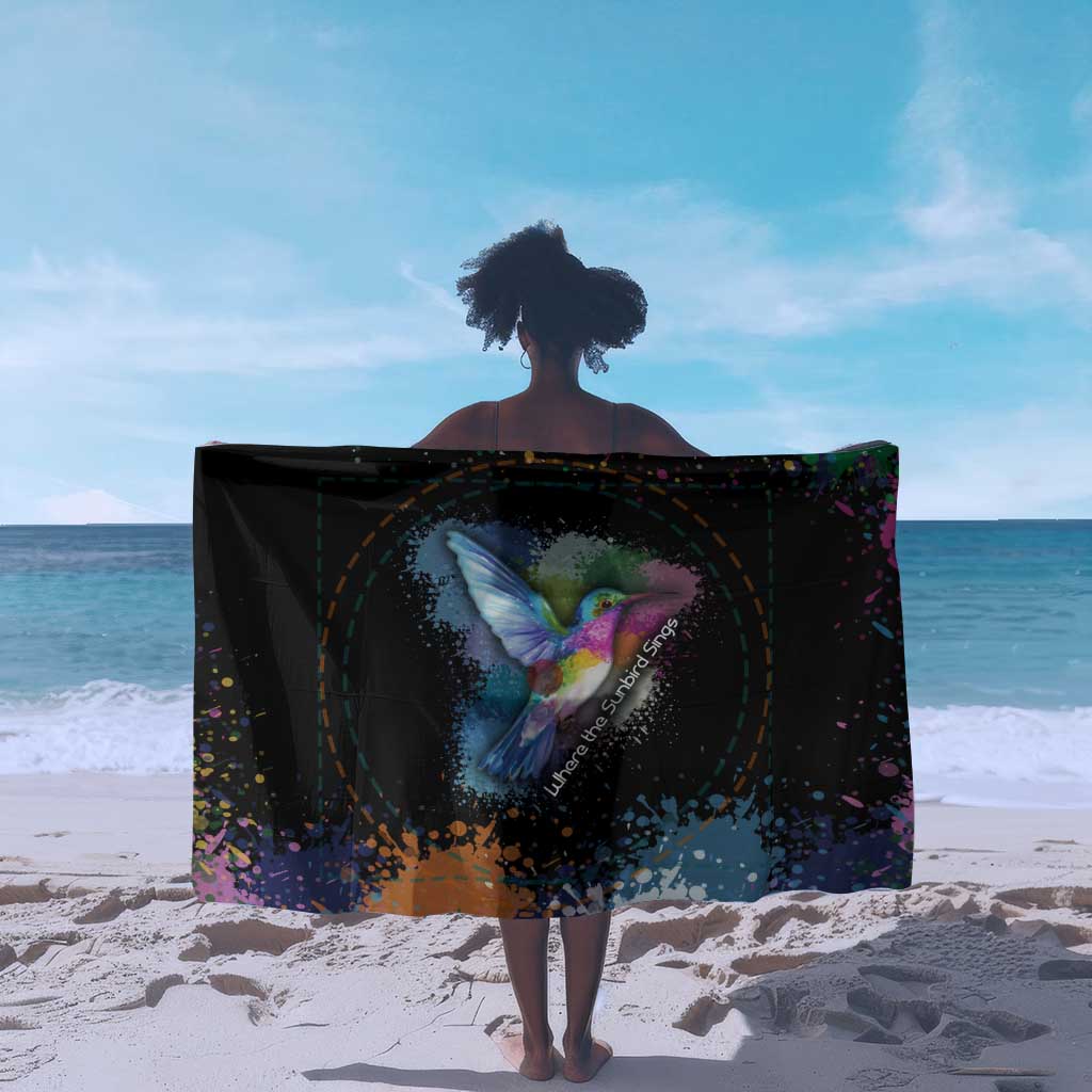 Where the Sunbird Sings Sarong Sao Tome and Principe Flag - Color Splash Art - African Pride