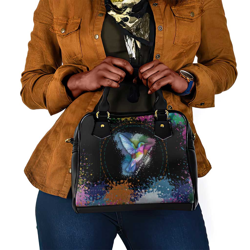 Where the Sunbird Sings Shoulder Handbag Sao Tome and Principe Flag - Color Splash Art - African Pride