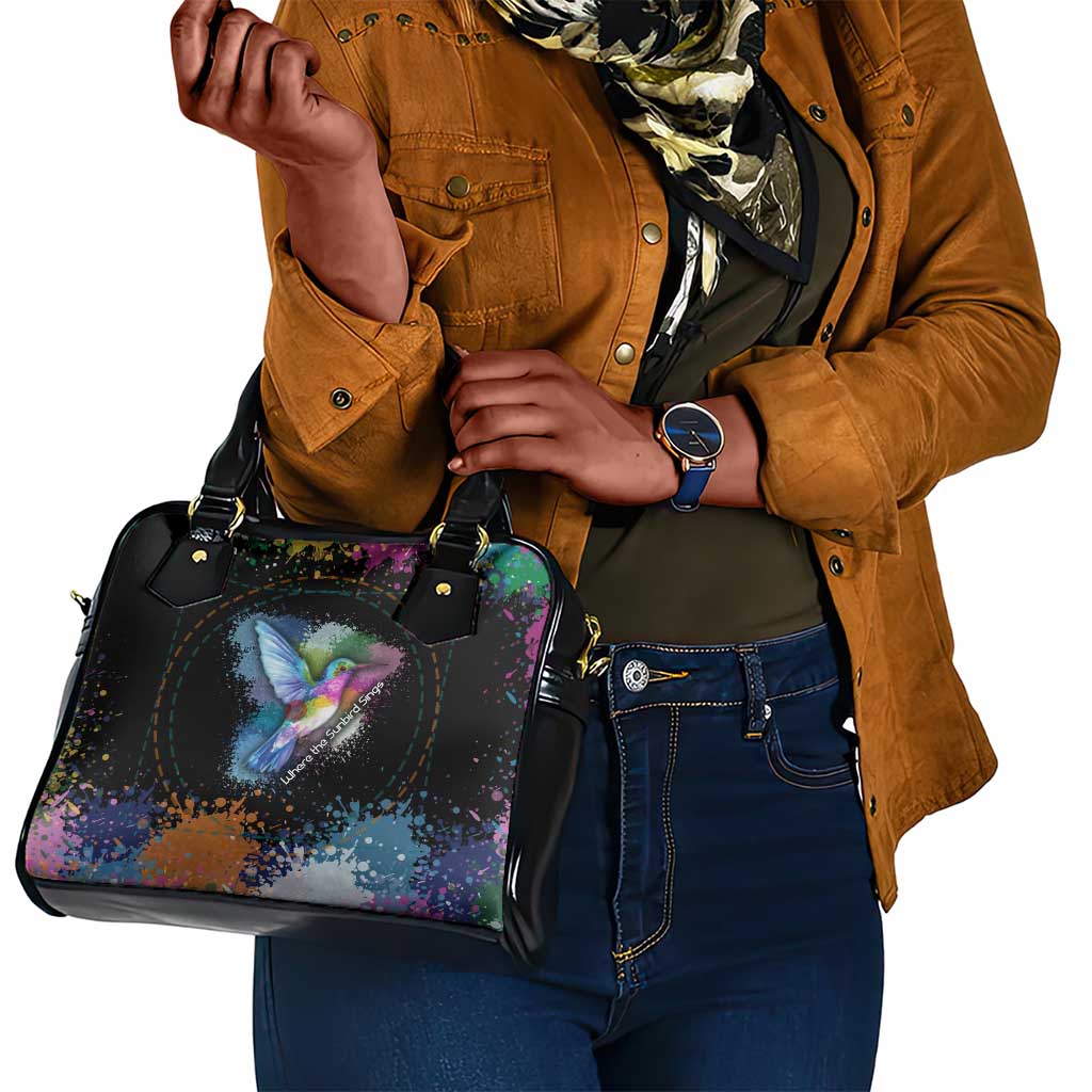Where the Sunbird Sings Shoulder Handbag Sao Tome and Principe Flag - Color Splash Art - African Pride