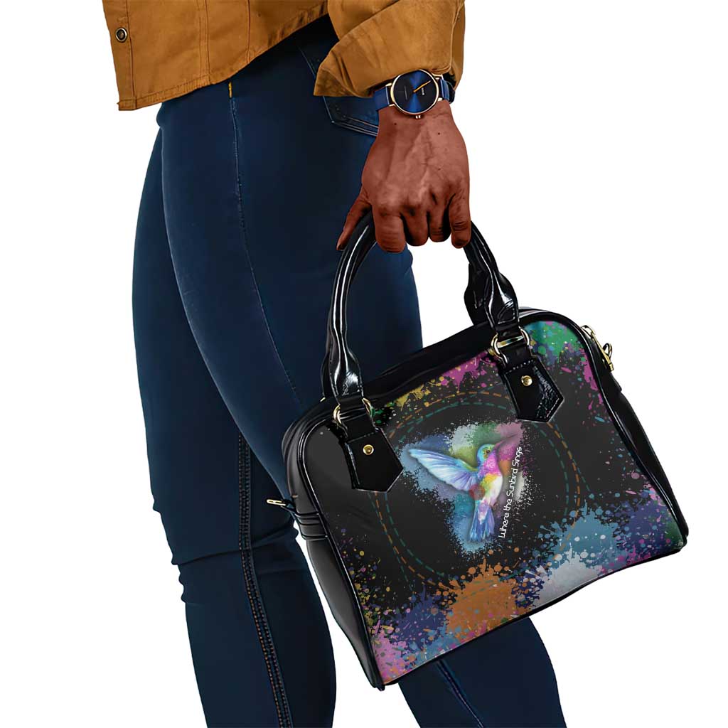 Where the Sunbird Sings Shoulder Handbag Sao Tome and Principe Flag - Color Splash Art - African Pride