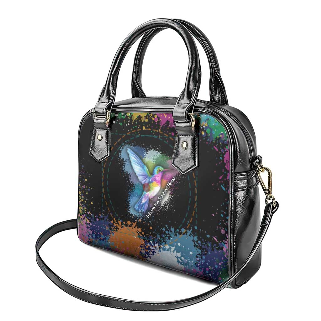Where the Sunbird Sings Shoulder Handbag Sao Tome and Principe Flag - Color Splash Art - African Pride