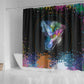Where the Sunbird Sings Shower Curtain Sao Tome and Principe Flag - Color Splash Art - African Pride