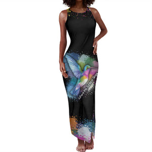 Where the Sunbird Sings Tank Maxi Dress Sao Tome and Principe Flag - Color Splash Art - African Pride