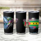 Where the Sunbird Sings Tumbler Cup Sao Tome and Principe Flag - Color Splash Art - African Pride
