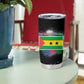 Where the Sunbird Sings Tumbler Cup Sao Tome and Principe Flag - Color Splash Art - African Pride