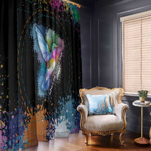 Where the Sunbird Sings Window Curtain Sao Tome and Principe Flag - Color Splash Art - African Pride
