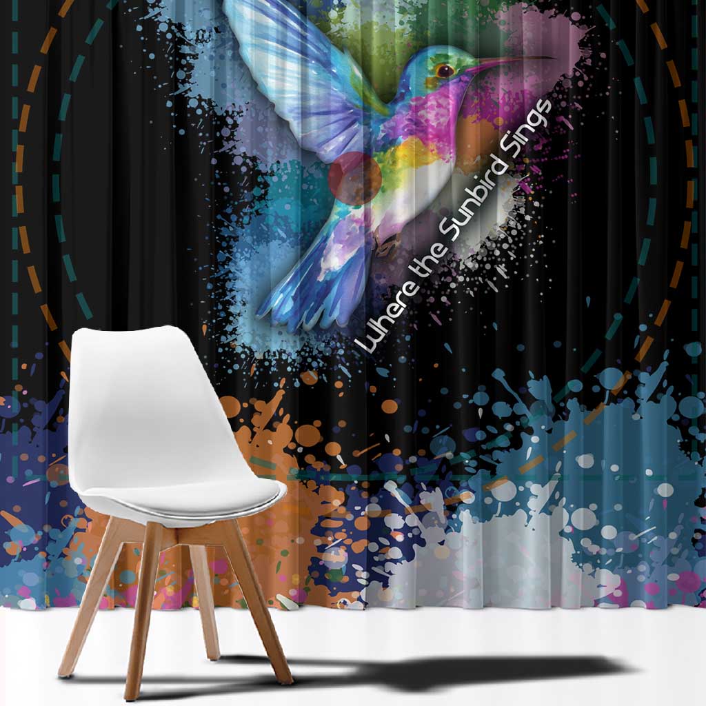 Where the Sunbird Sings Window Curtain Sao Tome and Principe Flag - Color Splash Art - African Pride