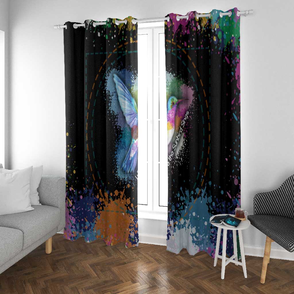 Where the Sunbird Sings Window Curtain Sao Tome and Principe Flag - Color Splash Art - African Pride