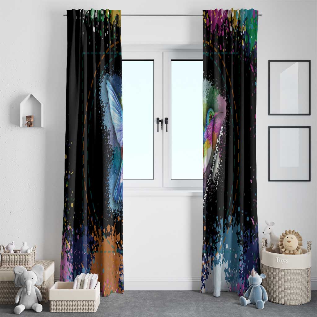 Where the Sunbird Sings Window Curtain Sao Tome and Principe Flag - Color Splash Art - African Pride