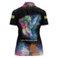 Where the Sunbird Sings Women Polo Shirt Sao Tome and Principe Flag - Color Splash Art - African Pride