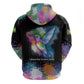 Where the Sunbird Sings Zip Hoodie Sao Tome and Principe Flag - Color Splash Art - African Pride