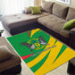 Sao Tome and Principe National Emblem Area Rug Green Yellow Flag Pattern - African Pride