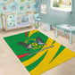Sao Tome and Principe National Emblem Area Rug Green Yellow Flag Pattern - African Pride