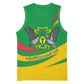 Sao Tome and Principe National Emblem Basketball Jersey Green Yellow Flag Pattern - African Pride