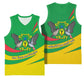 Sao Tome and Principe National Emblem Basketball Jersey Green Yellow Flag Pattern - African Pride