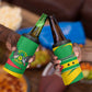 Sao Tome and Principe National Emblem 4 in 1 Can Cooler Tumbler Green Yellow Flag Pattern - African Pride