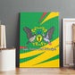 Sao Tome and Principe National Emblem Canvas Wall Art Green Yellow Flag Pattern - African Pride