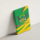 Sao Tome and Principe National Emblem Canvas Wall Art Green Yellow Flag Pattern - African Pride