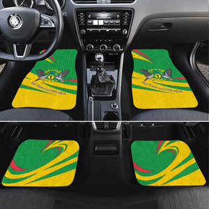 Sao Tome and Principe National Emblem Car Mats Green Yellow Flag Pattern - African Pride