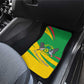 Sao Tome and Principe National Emblem Car Mats Green Yellow Flag Pattern - African Pride