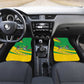 Sao Tome and Principe National Emblem Car Mats Green Yellow Flag Pattern - African Pride