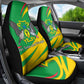 Sao Tome and Principe National Emblem Car Seat Cover Green Yellow Flag Pattern - African Pride